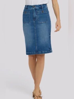 Cotton Ginny Patch Pocket Denim Skirt